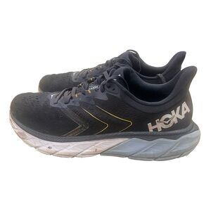 Hoka One One Arahi 5 Mens 11D Black Gray Gym Road Running Sneakers Shoe